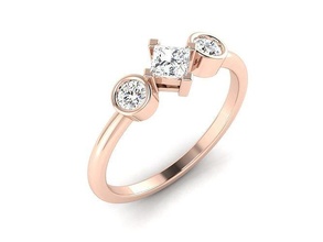 solitario Boda compromiso mujer anillo 3dm 12 stl joyería joya banda precioso oro imprimible diamante Moda anillos abultar colección 3d print model - Mito3D