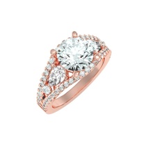 solitario Boda compromiso mujer anillo 3dm joyería joya banda precioso oro imprimible diamante Moda anillos abultar colección 3d print model - Mito3D