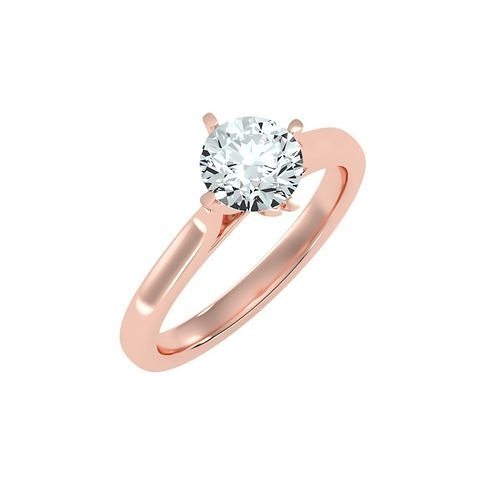 solitario Boda compromiso mujer anillo 3dm joyería joya banda oro diamante aureola anillos abultar colección 3D print model - Mito3D