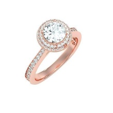 solitário Casamento noivado mulheres anel 3dm render joalheria banda feminino ouro diamante moda argolas massa coleção 3d print model - Mito3D