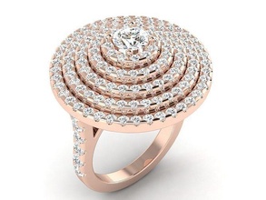 solitario nozze Fidanzamento donne squillare 3dm render gioielleria gruppo musicale womenring prezioso oro stampabile diamante moda anelli massa collezione 3d print model - Mito3D