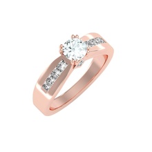 solitario Boda compromiso mujer anillo 3dm joyería joya banda precioso oro imprimible diamante Moda anillos abultar colección 3d print model - Mito3D