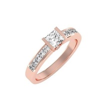 solitário Casamento noivado mulheres anel 3dm render joalheria banda feminino precioso ouro imprimível diamante moda argolas massa coleção 3d print model - Mito3D
