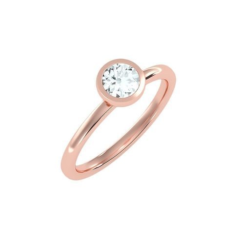 solitario Boda compromiso mujer anillo 3dm joyería joya banda oro diamante anillos abultar colección 3D print model - Mito3D