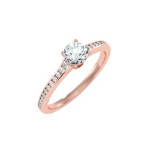 solitario Boda compromiso mujer anillo 3dm flor joyería joya banda precioso oro diamante Moda anillos abultar colección 3d print model - Mito3D
