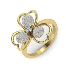 solitaire wedding engagement women heart ring 3dm render gold jewelry cuban jewel diamond design fashion beauty apparel vintag cad engagem rings 3d print model - Mito3D