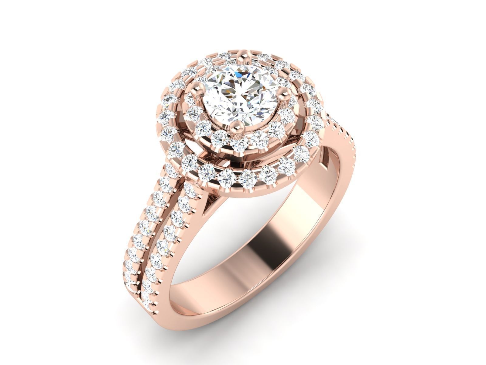 solitario Boda compromiso mujer anillo 3dm joyería joya banda precioso oro imprimible diamante Moda anillos abultar colección 3D print model - Mito3D