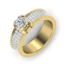 solitaire mariage engagement femmes bague 3dm rendre bijoux halo anneaux diamant précieux etats unis canada imprimable 3dmodel or 4mm calcul bijou mexique l'europe 3d print model - Mito3D