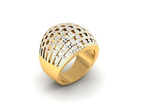 solitario nozze Fidanzamento donne squillare 3dm render anelli sterlina stampabile diamante platino brillante gioiello gioielleria argento oro 3d print model - Mito3D