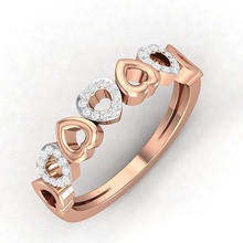 solitär hochzeit engagement frauen ring 3dm schmuck band frauenring gold druckbar diamant ringe bulk sammlung herz liebe valentinstag 3d print model - Mito3D