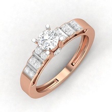 solitário casamento noivado mulheres anel 3dm render joalheria banda feminino precioso ouro imprimível diamante moda argolas massa coleção 3d print model - Mito3D