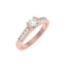 solitario Boda compromiso mujer anillo 3dm joyería joya banda oro diamante Moda anillos abultar colección 3d print model - Mito3D
