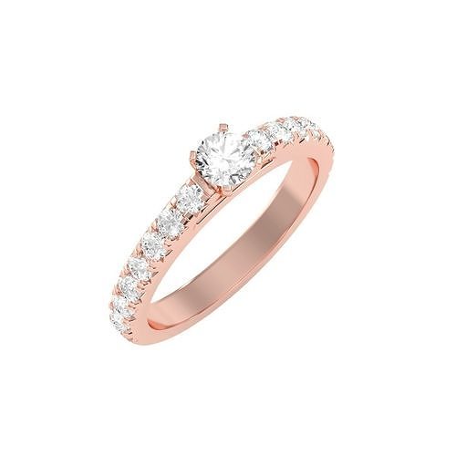 solitaire mariage engagement femmes bague 3dm rendre bijoux bande femme or diamant mode anneaux masse collection 3D print model - Mito3D