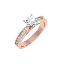 solitario Boda compromiso mujer anillo 3dm joyería joya banda oro diamante Moda anillos abultar colección 3d print model - Mito3D