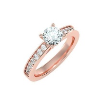 solitario boda compromiso mujer anillo 3dm joyería joya banda precioso oro imprimible diamante moda anillos abultar colección 3d print model - Mito3D