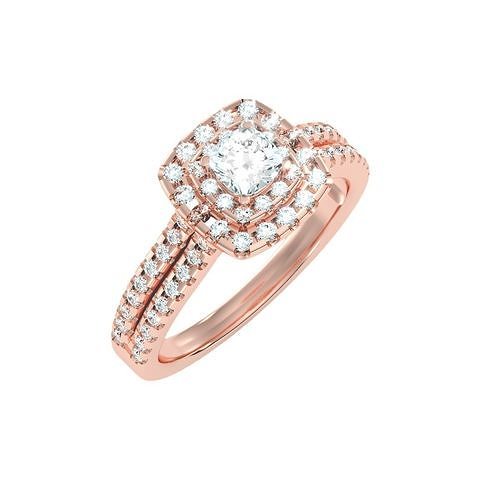 solitario Boda compromiso mujer anillo 3dm detalle joyería joya banda precioso oro imprimible diamante Moda anillos abultar colección 3D print model - Mito3D