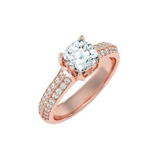 solitario Boda compromiso mujer anillo 3dm detalle joyería joya banda oro diamante Moda anillos abultar colección 3d print model - Mito3D