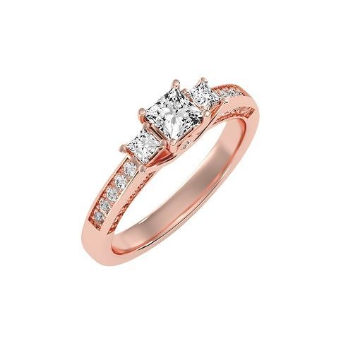solitario Boda compromiso mujer anillo 3dm detalle joyería joya banda oro diamante Moda anillos abultar colección 3D print model - Mito3D