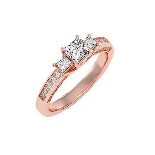 solitario Boda compromiso mujer anillo 3dm detalle joyería joya banda oro diamante Moda anillos abultar colección 3d print model - Mito3D