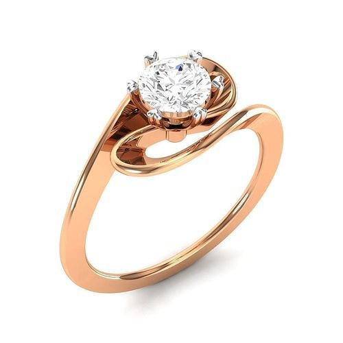 Solitär Hochzeit Engagement Frauen Ring 3dm Detail Schmuck Band Frauenring wertvoll Gold druckbar Diamant Mode Ringe Bulk Sammlung 3D print model - Mito3D