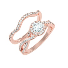 solitario boda compromiso mujer anillo 3dm joyería joya banda oro diamante moda anillos abultar colección 3d print model - Mito3D