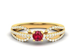 solitário Casamento noivado mulheres anel 3dm stl obj fbx render platina joalheria precioso luxo imprimível diamante moda ouro gema brilhante argolas prata 3d print model - Mito3D