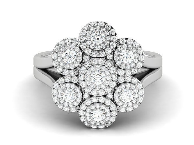 solitario nozze fidanzamento donne squillare 3dm stl obj fbx render gioiello gioielleria stampabile diamante argento oro sterlina bianca brillante platino anelli lusso prezioso cuore 3D print model - Mito3D
