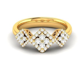 solitário Casamento noivado mulheres anel 3dm stl obj fbx render joalheria luxo elegante gema ouro prata diamante brinco pulseira colares pingente rinoceronte acessório Projeto 3d print model - Mito3D