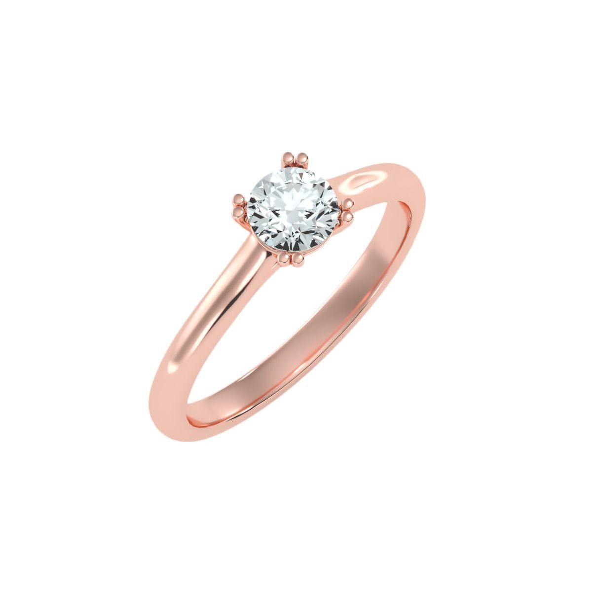solitario Boda compromiso mujer anillo 3dm stl joyería joya banda oro diamante aureola anillos abultar colección 3D print model - Mito3D