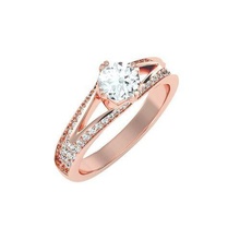 solitario nozze fidanzamento donne squillare 3dm stl render gioielleria gruppo musicale womenring oro diamante alone anelli massa collezione 3d print model - Mito3D
