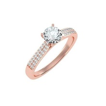 solitaire mariage engagement femmes bague 3dm stl rendre bijoux bande femme or diamant Halo anneaux masse collection 3d print model - Mito3D