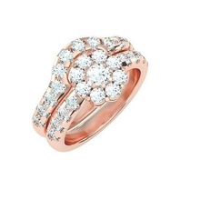 solitário casamento noivado mulheres anel 3dm stl render joalheria banda feminino ouro diamante aréola argolas massa coleção 3d print model - Mito3D