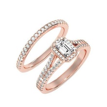 solitario boda compromiso mujer anillo 3dm stl joyería joya banda oro diamante aureola anillos abultar colección 3d print model - Mito3D