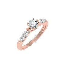 solitario Boda compromiso mujer anillo 3dm stl joyería joya banda oro diamante aureola anillos abultar colección 3d print model - Mito3D