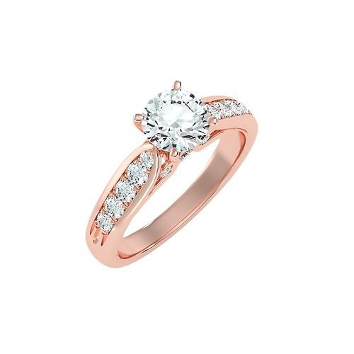solitaire mariage engagement femmes bague 3dm stl rendre bijoux bande femme or diamant Halo anneaux masse collection 3D print model - Mito3D