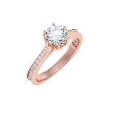 solitaire mariage engagement femmes bague 3dm stl rendre bijoux bande femme or diamant Halo anneaux masse collection 3d print model - Mito3D