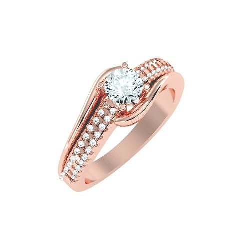 solitaire wedding engagement women ring 3dm stl render jewelry band womenring gold diamond halo rings bulk collection dimaond 3D print model - Mito3D
