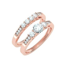 solitaire mariage engagement femmes bague 3dm stl rendre bijoux bande femme or diamant halo anneaux masse collection 3d print model - Mito3D