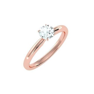 solitario Boda compromiso mujer anillo 3dm stl detalle joyería joya banda oro diamante aureola anillos abultar colección 3d print model - Mito3D