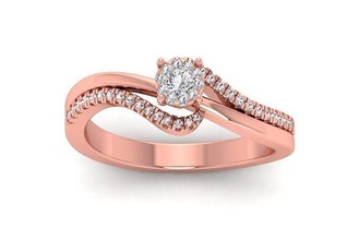 Solitär Hochzeit Engagement Frauen Ringe Schmuck Ring Band Frauenring Diamant Bulk Sammlung druckbar 3d print model - Mito3D