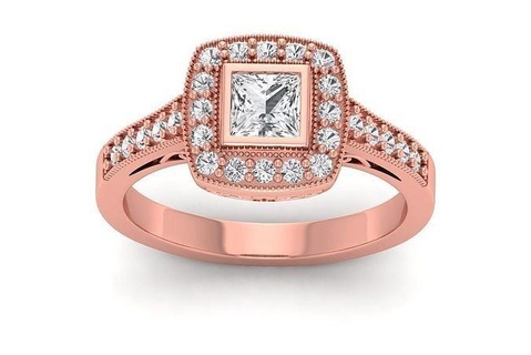 solitario Boda compromiso mujer anillos libra esterlina imprimible diamante anillo platino brillante joya joyería plata delicado ligero oro blanco 3d print model - Mito3D