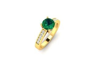 solitario Boda anillo joyería joya banda mujer oro diamante Moda anillos abultar colección compromiso 3d print model - Mito3D