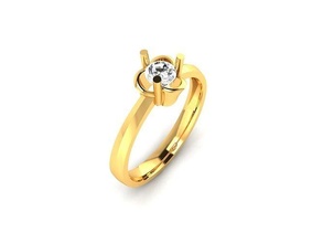 solitaire düğün yüzük mücevher nişan yazdırılabilir elmas gümüş altın takı sterlin beyaz parlak platin yüzükler lüks değerli 3d print model - Mito3D