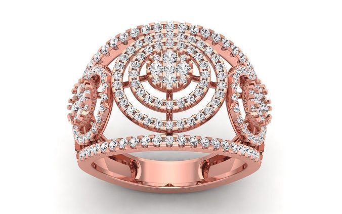 solitário Casamento mulheres argolas esterlina imprimível diamante anel jóia jóias prata joalheria delicado luz ouro branco noivado anéis 3D print model - Mito3D
