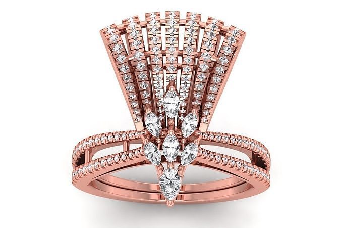 solitario nozze donne anelli gioielleria squillare gruppo musicale womenring alone massa collezione diamante Fidanzamento stampabile 3D print model - Mito3D