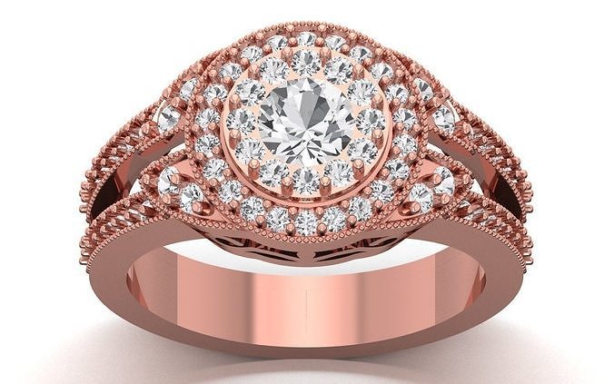 Solitär Hochzeit Frauen Ringe Schmuck Ring Band Frauenring Diamant Bulk Sammlung Engagement druckbar 3D print model - Mito3D