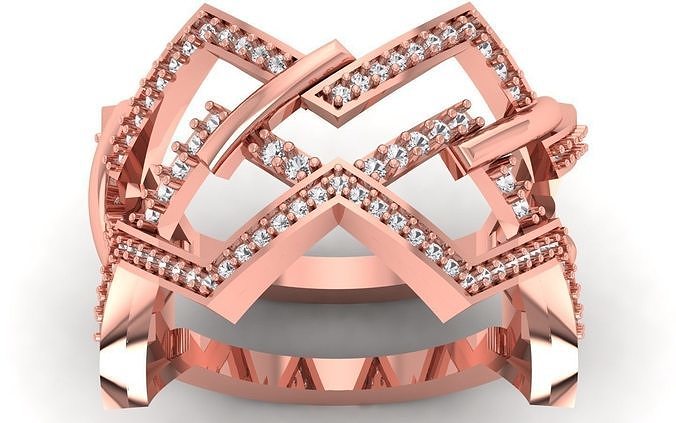 solitario Boda mujer anillos joyería joya anillo banda diamante abultar colección compromiso imprimible 3D print model - Mito3D
