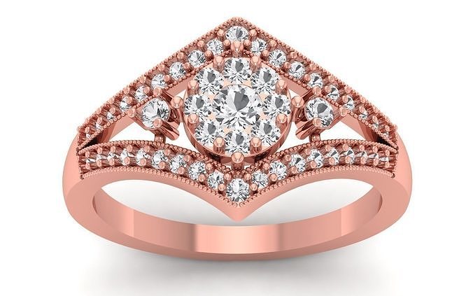 solitaire mariage femmes anneaux bijoux bague bande femme diamant masse collection engagement imprimable 3D print model - Mito3D