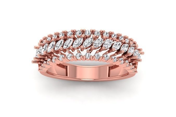 solitário Casamento mulheres argolas joalheria anel banda feminino ouro diamante coleção noivado imprimível 3D print model - Mito3D