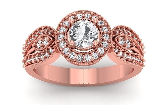 solitário Casamento mulheres argolas joalheria anel banda feminino diamante massa coleção noivado imprimível 3D print model - Mito3D